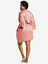 Alt View 3 Thumbnail - Rose Short Whisper Satin Robe