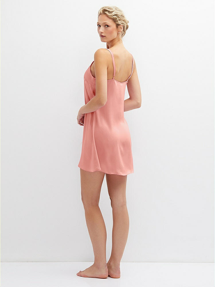 Back View - Rose Short Whisper Satin Slip