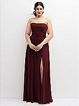 Alt View 4 Thumbnail - Cabernet Chiffon Convertible Maxi Dress with Multi-Way Tie Straps