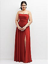 Alt View 4 Thumbnail - Poppy Red Chiffon Convertible Maxi Dress with Multi-Way Tie Straps