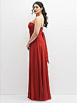 Alt View 5 Thumbnail - Poppy Red Chiffon Convertible Maxi Dress with Multi-Way Tie Straps