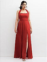 Front View Thumbnail - Poppy Red Chiffon Convertible Maxi Dress with Multi-Way Tie Straps