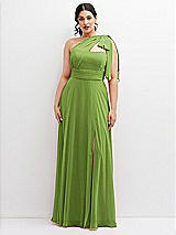 Alt View 1 Thumbnail - Peridot Green Chiffon Convertible Maxi Dress with Multi-Way Tie Straps