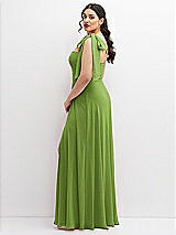 Alt View 2 Thumbnail - Peridot Green Chiffon Convertible Maxi Dress with Multi-Way Tie Straps