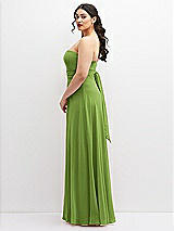 Alt View 5 Thumbnail - Peridot Green Chiffon Convertible Maxi Dress with Multi-Way Tie Straps