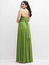 Alt View 6 Thumbnail - Peridot Green Chiffon Convertible Maxi Dress with Multi-Way Tie Straps