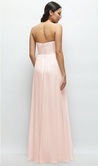 oversized bridesmaid dresses pretty RUBY|Plus Size Convertible Lace-Up Chiffon Bridesmaid Dress