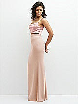 Side View Thumbnail - Cameo Crepe Mix-and-Match High Waist Fit and Flare Skirt