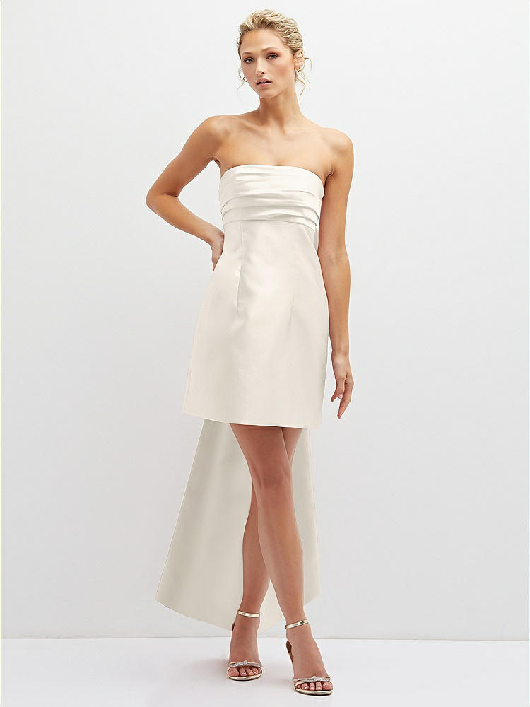 Pearl & Sequin Floret Strapless Mini Bridesmaid Dress In Pearl | The Dessy Group Pearl & Sequin Floret Strapless Mini Bridesmaid Dress In Pearl | The Dessy Group