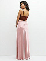 Alt View 2 Thumbnail - Auburn Moon Satin Mix-and-Match Draped Midriff Top