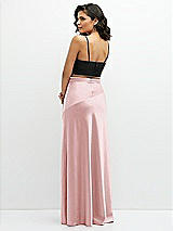 Alt View 2 Thumbnail - Black Satin Mix-and-Match Draped Midriff Top