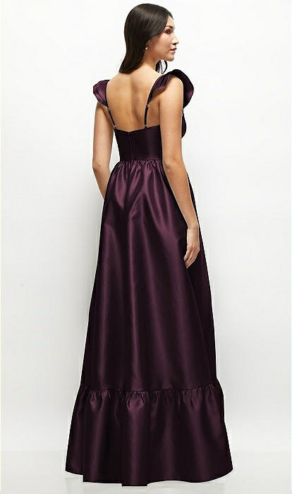 gray long evening dress Light Grey A-line Backless Spaghetti Straps Lace Tulle Long Prom Dresses,  MP269 main image 0