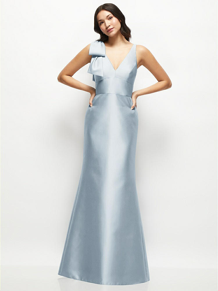 velvet dress bridesmaid Crepe Mermaid Wedding Dress with Front and Back Cowl-Neck – Lotus Threads  Bridal