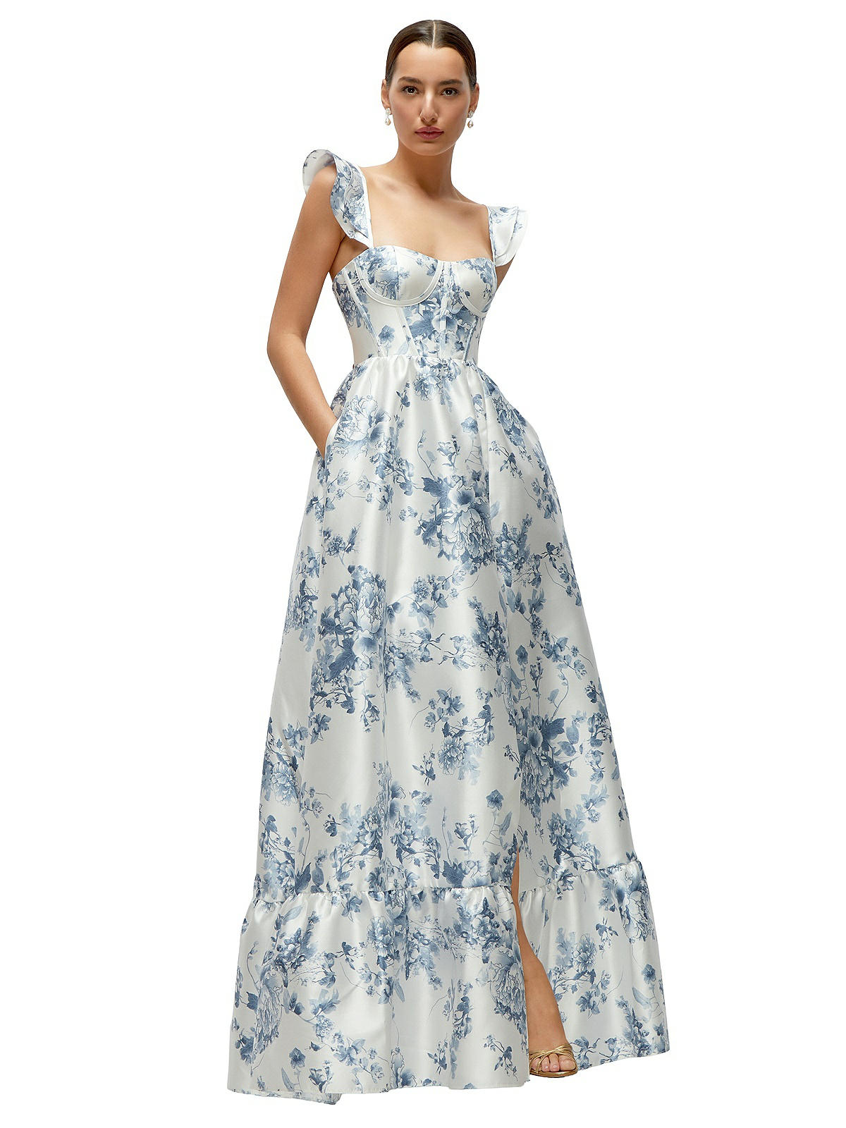 green emerald velvet dress La Divine Style CD337 Long Bustier Corset Dress 10 / Navy main image 0