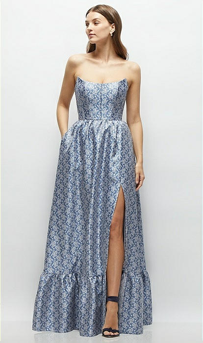 knee length dresses for ladies Skye Chiffon Floral Print Dress main image 1