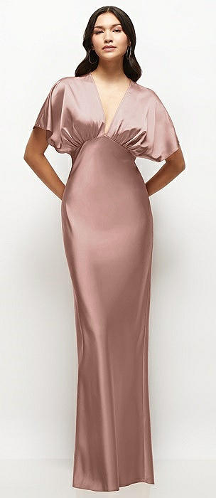 slim fit dress slacks Zapaka Women Blush Pink Satin A Line Mother of The Bride Dress with Lace Plus Size Sleeveless V Neck Long Evening Dress, Blush Pink / 4XL main image 0
