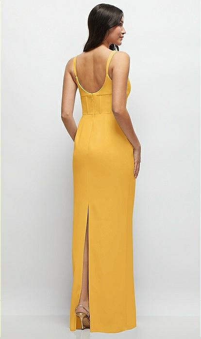 maxi formal dresses nyc Long Pleated Formal Corset A Line Dress MGNY Madeline Gardner New York 21853