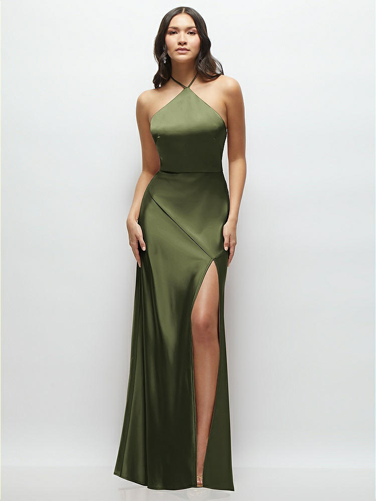 chinese dress ladies Rosalee Cream Long-Sleeve Cowl-Back Maxi Dress With Bows – Club L London main image 0