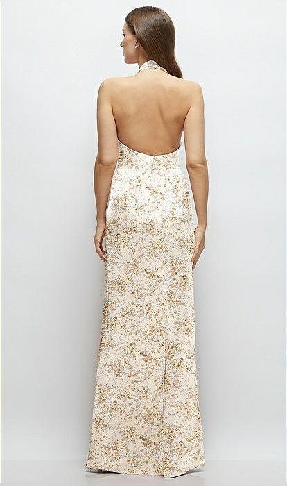 sachin and babi light blue dress Floral Cut-Out Backless Maxi Dress – JardinVue main image 0