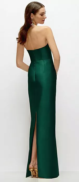 bridesmaid dresses emerald green Elegant Emerald Green Wedding Dress with White Lace Appliqués & Chapel  Train – FW235 – Viniodress
