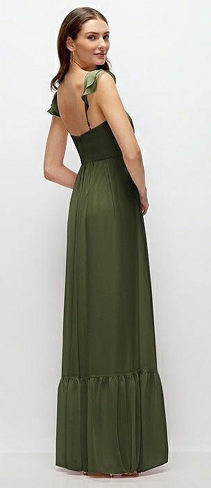 Dessy Olive Green A-Line Bridesmaid Dresses