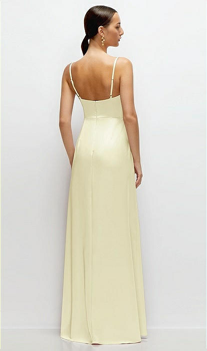 knee length dresses for ladies Butter Yellow Fallen Shoulder Curved Waist Maxi Dress – Rare London