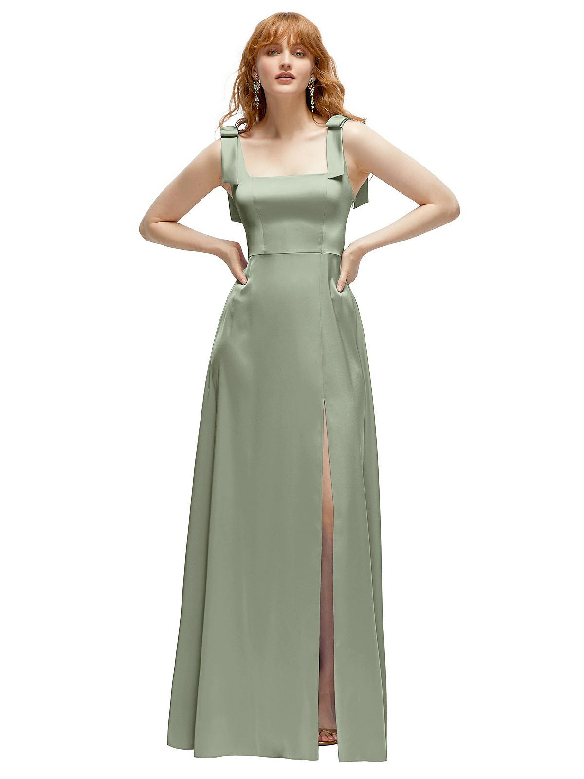 satin square neck tank bridesmaid dress Champagne Satin Square Neck Sleeveless Column Long Bridesmaid Dresses, CB0292 US16 / Custom Color(leaving a note)