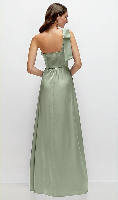 slim fit dress slacks Cowl Neck Pleated A-Line Chiffon Midi Dress - Sage Green main image 0