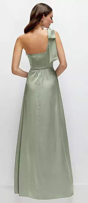 olive green bridesmaid dresses david's bridal Jenny Yoo Seafoam Green Tulle Full Length Dress with Lace Corset Bodic –  The Thrifty Hippy main image 0