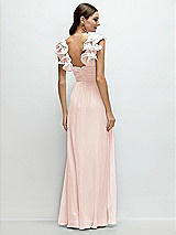 Alt View 2 Thumbnail - Blush Dramatic Ruffle Edge Strap Chiffon Maxi Dress