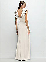 Alt View 2 Thumbnail - Ivory Dramatic Ruffle Edge Strap Chiffon Maxi Dress