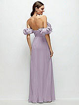 Side View Thumbnail - Lilac Haze Dramatic Ruffle Edge Strap Chiffon Maxi Dress