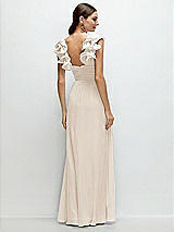 Alt View 2 Thumbnail - Oat Dramatic Ruffle Edge Strap Chiffon Maxi Dress