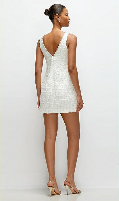 tweed ivory dress Ivory Tweed Mini Dress
