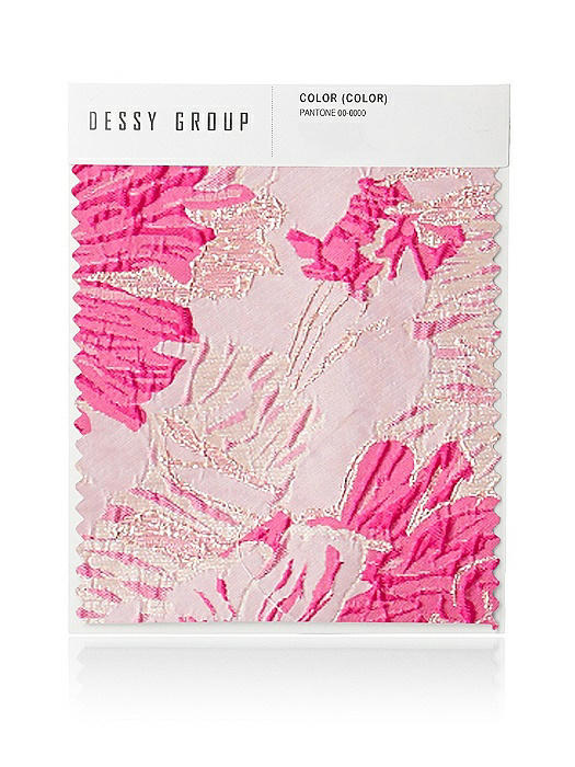Hibiscus Pink Floral Jacquard Swatch In Hibiscus Pink Multi | The