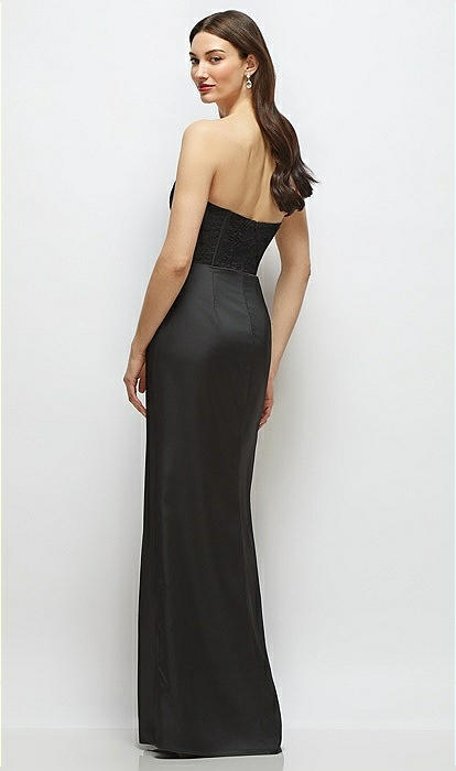 long black dress with sleeves and slit Cosmos main image 1