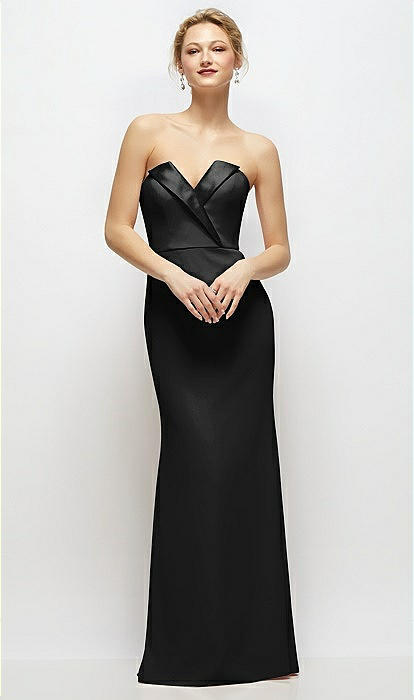 black bridesmaid dresses and black tuxedos Mens Black Peak Lapel Tuxedo Slim Fit Two Piece Suit for Wedding Prom Dinner Party Black / 34R
