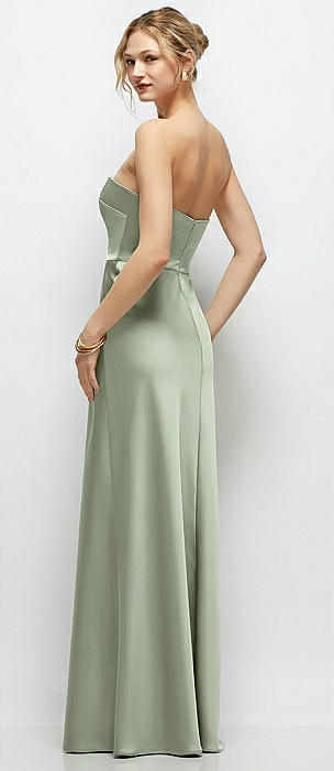 sage green a line bridesmaid dress Sage Green One-Shoulder Chiffon A-Line Bow Bridesmaid Dress BS009 – SHEER  FAIRY