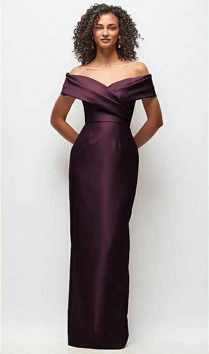 strapless open back dress Dark Wine Embellished Off-Shoulder Party Gown For Girls 6-7Y(26) main image 0