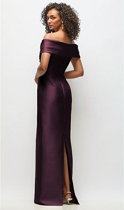 white christmas dresses Zapaka Women Off the Shoulder Purple Floral Bridesmaid Dress A-Line Long  Party Dress with Ruffles – ZAPAKA NZ main image 1