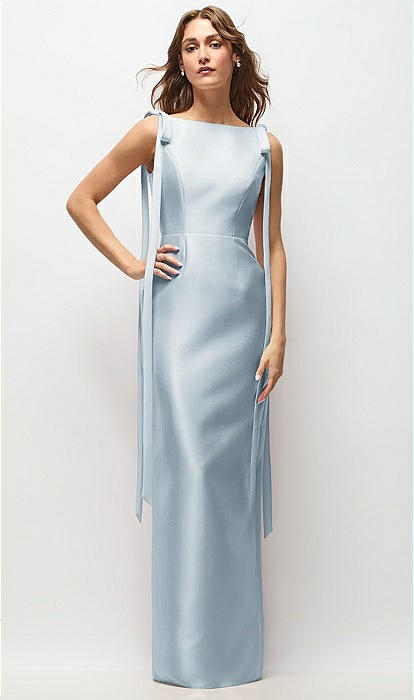 dark teal long dress A-Line Long Satin Dark Green Prom Dress with Split PSK406 US8 / Red main image 1