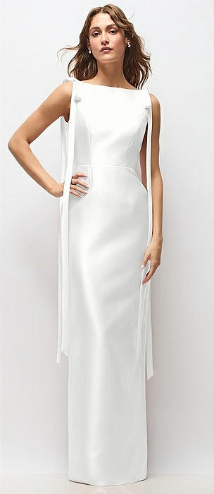 chinese dress ladies Chateau White Ruffle Maxi Dress - XL Size - Women's Dresses