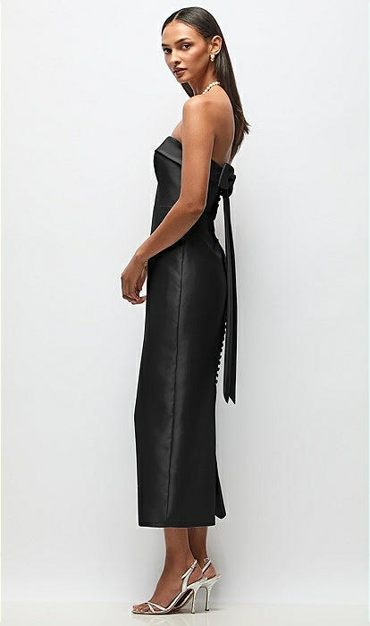 black midi maternity dress HATCH Collection The James Dress in Black