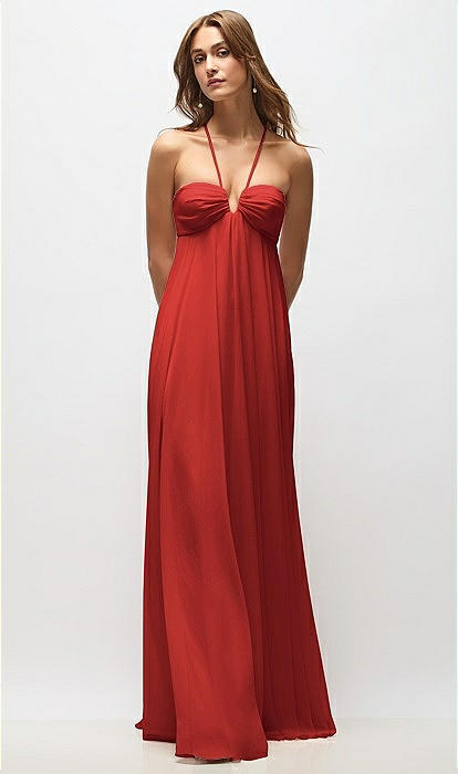 empire waist spaghetti strap dress Scoop Neck Spaghetti Strap Empire Waisted Gown