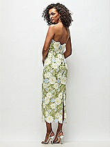 Rear View Thumbnail - Daisy Multi Strapless Daisy Lace Column Midi Dress