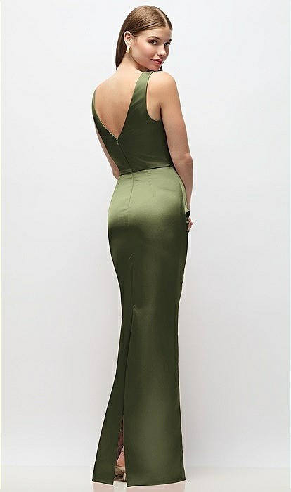 slim fit dress slacks Palma Wrap Dress Olive Silk Noil – Rhoan
