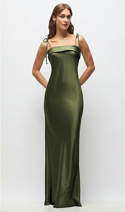 green maxi dress spaghetti strap Jocelyn Hunter Green Flower Girl Dress Nicolette's Couture