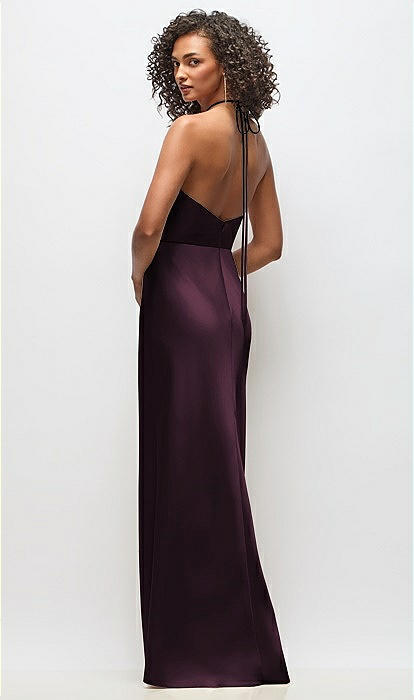 blue halter neck formal dress Harriet Halter Neck Diamante Maxi Dress / Navy | MESHKI main image 1