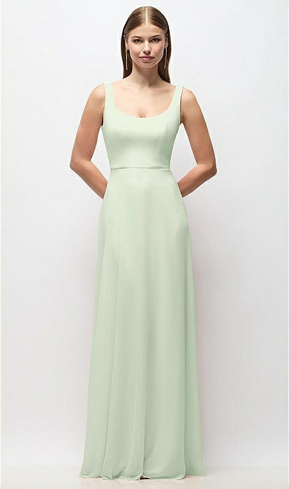 strapless open back dress Ethereal Pastel Chiffon Dress main image 1