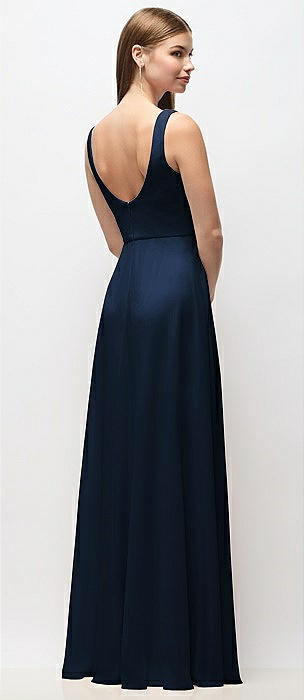 Midnight Navy Lux Chiffon Bridesmaid Dresses